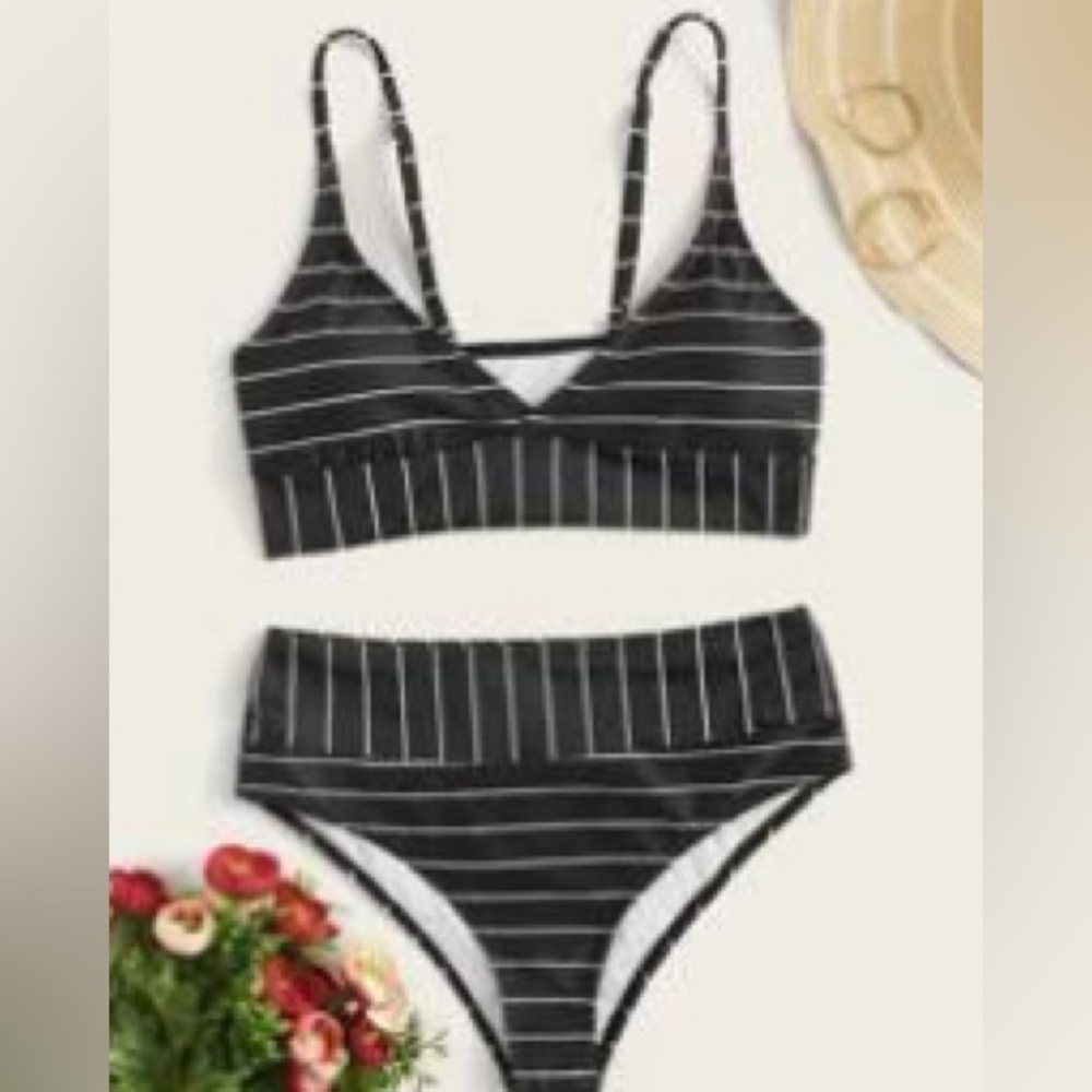 Shein black and white bikini
